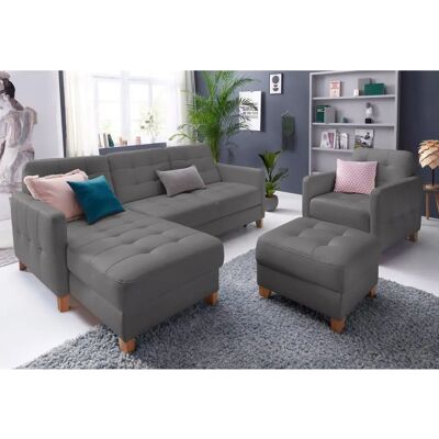 SOFA FASHION Elio L-Form Grau - Sofa SOFA FASHION Elio L-Form Grau - Sofa