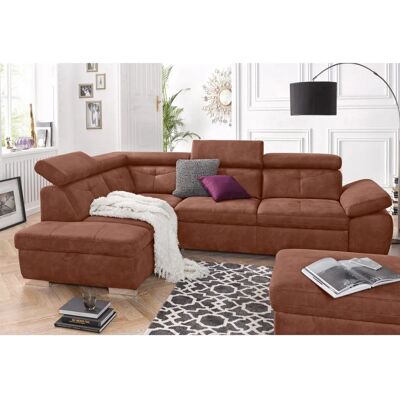 SOFA FASHION Frühling L-Form Couch mit Verstellbarem Rücken & Armlehnen SOFA FASHION Frühling L-Form Couch mit Verstellbarem Rücken & Armlehnen