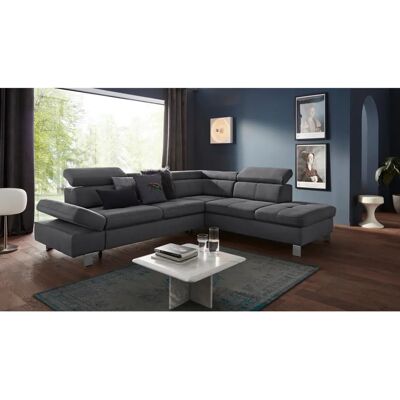 SOFA FASHION Fiji L-Form Sofa - Webstoff, Ottomane rechts, Bettfunktion SOFA FASHION Fiji L-Form Sofa - Webstoff, Ottomane rechts, Bettfunktion
