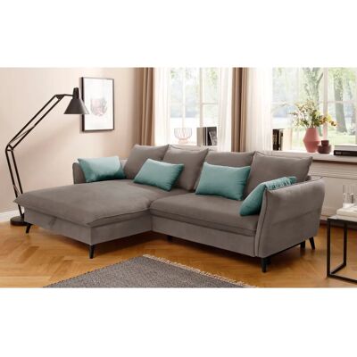 HOME AFFAIRE Tirano L-Form Sofa - Mikrofasern, Taupe, 6 Sitze HOME AFFAIRE Tirano L-Form Sofa - Mikrofasern, Taupe, 6 Sitze