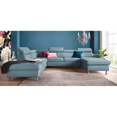 exxpo sofa fashion Maretto U-Form Blau Sectional Sofa exxpo sofa fashion Maretto U-Form Blau Sectional Sofa