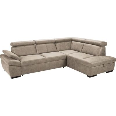 Ecksofa Salerno - Microfaser Lederoptik - Bettfunktion - L-Form Ecksofa Salerno - Microfaser Lederoptik - Bettfunktion - L-Form