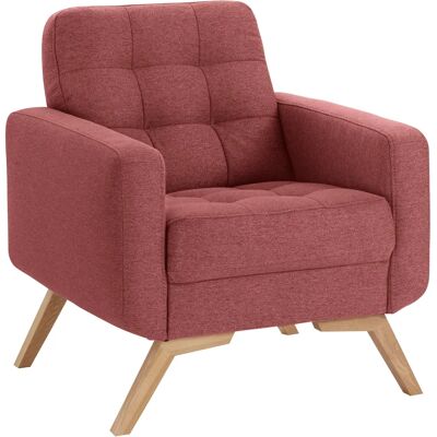 SOFA FASHION Fiord Loungesessel - Velours, Eiche Beine, 81x87x78cm SOFA FASHION Fiord Loungesessel - Velours, Eiche Beine, 81x87x78cm