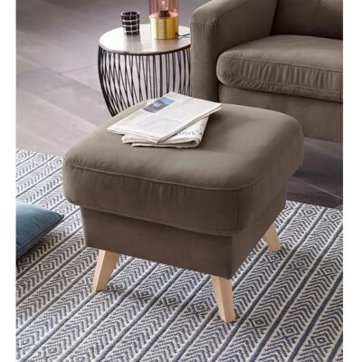 Sofa Fashion Nappa Taupe Samtfußhocker - Fußhocker Sofa Fashion Nappa Taupe Samtfußhocker - Fußhocker