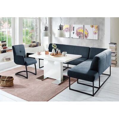 SOFA FASHION Affogato - Navy - Polstered Corner Bench - Eckbank SOFA FASHION Affogato - Navy - Polstered Corner Bench - Eckbank
