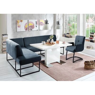 SOFA FASHION EXXPO - Affogato - Navy - Gepolsterte, zeitlose Eckbank SOFA FASHION EXXPO - Affogato - Navy - Gepolsterte, zeitlose Eckbank