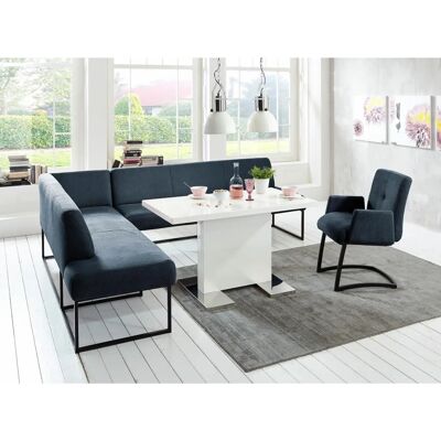 exxpo - sofa fashion Affogato - Navy Eckbank mit Ottomane exxpo - sofa fashion Affogato - Navy Eckbank mit Ottomane
