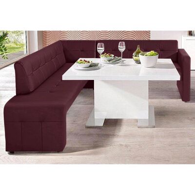 Sofa Fashion Eckbank Barista - Microfaser Burgund - 157x82x245cm - Essbank Sofa Fashion Eckbank Barista - Microfaser Burgund - 157x82x245cm - Essbank