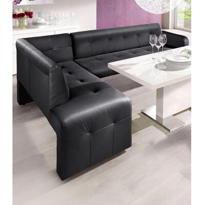 SOFA FASHION Barista Eckbank - Bequem, Schwarz, Microfaser, Hohe Bodenfreiheit SOFA FASHION Barista Eckbank - Bequem, Schwarz, Microfaser, Hohe Bodenfreiheit