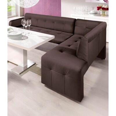 SOFA FASHION Eckbank - Microfaser - Braun - 197x82x265 cm - Eckbank SOFA FASHION Eckbank - Microfaser - Braun - 197x82x265 cm - Eckbank