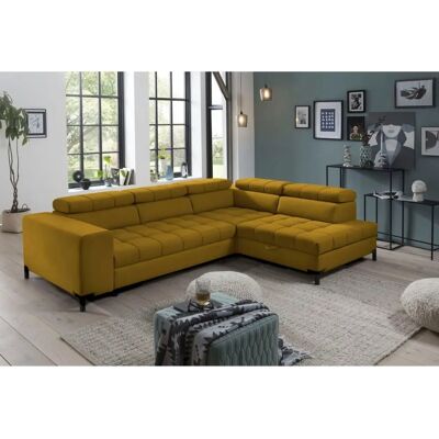 SOFA FASHION Bocco - L-Form Velourssofa mit Stauraumbett SOFA FASHION Bocco - L-Form Velourssofa mit Stauraumbett