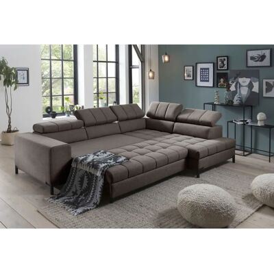 SOFA FASHION Bocco - L-Form Bunt Webvelours - Sofa SOFA FASHION Bocco - L-Form Bunt Webvelours - Sofa