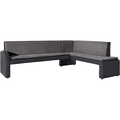 SOFA FASHION Cortado Eckbank - Modern, Schwarz, 197x89x264cm SOFA FASHION Cortado Eckbank - Modern, Schwarz, 197x89x264cm