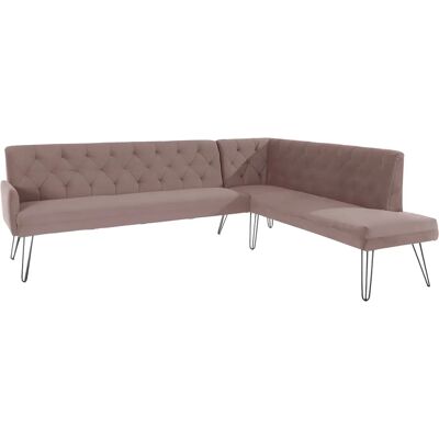 SOFA FASHION Doppio - Pinke Eckbank - Gepolstert, Made in Europe SOFA FASHION Doppio - Pinke Eckbank - Gepolstert, Made in Europe