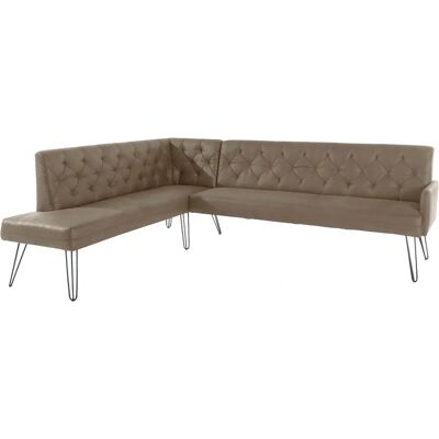 Sofa Fashion Doppio Eckbank - Chesterfield Optik, Komfortabel, Hohe Designfüße Sofa Fashion Doppio Eckbank - Chesterfield Optik, Komfortabel, Hohe Designfüße