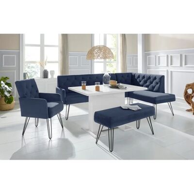 Sofa Fashion Doppio Eckbank - Navy, Poliert, FSC, Europa Sofa Fashion Doppio Eckbank - Navy, Poliert, FSC, Europa