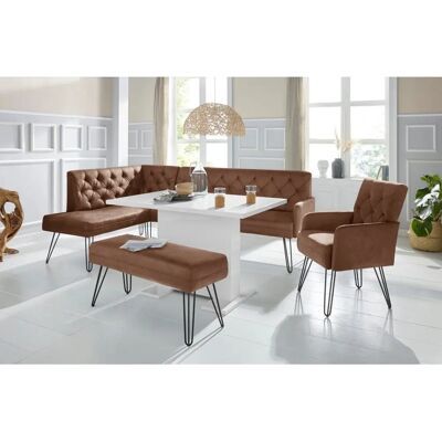 SOFA FASHION Doppio - Chesterfield Optik - Bequeme Eckbank SOFA FASHION Doppio - Chesterfield Optik - Bequeme Eckbank