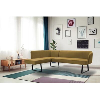 SOFA FASHION Americano - Langer Schenkel rechts, Samtvelours Eckbank SOFA FASHION Americano - Langer Schenkel rechts, Samtvelours Eckbank