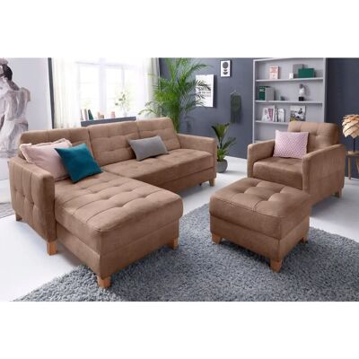 exxpo - sofa fashion Elio - Vintage Velours L-Form Sofa exxpo - sofa fashion Elio - Vintage Velours L-Form Sofa