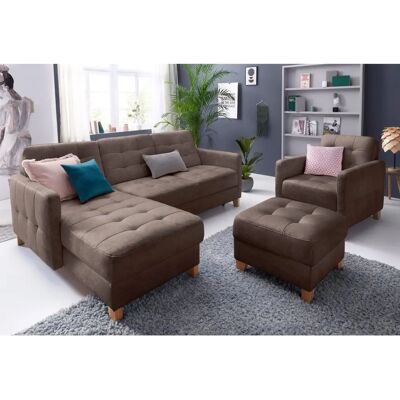 EXXPO - SOFA FASHION Elio - Ecksofa, Vintage Velours, Kompakt, Braun EXXPO - SOFA FASHION Elio - Ecksofa, Vintage Velours, Kompakt, Braun