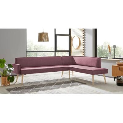Sofa Fashion Lungo - Moderner Velours, hohe Holzfüße, elegante Eckbank Sofa Fashion Lungo - Moderner Velours, hohe Holzfüße, elegante Eckbank