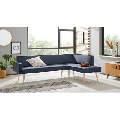 SOFA FASHION Lungo - Denim, Webstoff, Poliert, Elegant Eckbank SOFA FASHION Lungo - Denim, Webstoff, Poliert, Elegant Eckbank