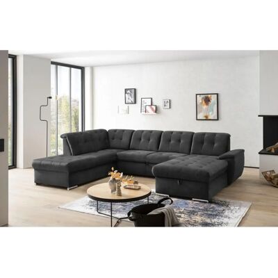 Wohnlandschaft Durango - U-Form, Webvelours, Ottomane links - Sofa Wohnlandschaft Durango - U-Form, Webvelours, Ottomane links - Sofa