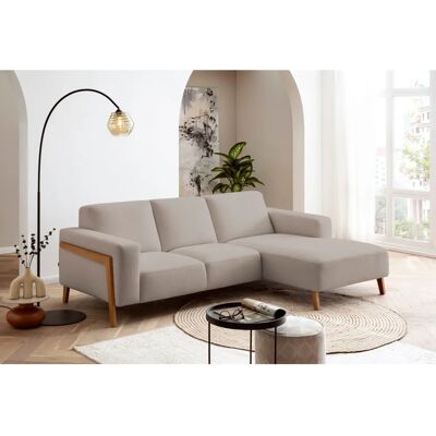 SOFA FASHION EXXPO - Ecksofa in Webvelours, Recamiere rechts SOFA FASHION EXXPO - Ecksofa in Webvelours, Recamiere rechts