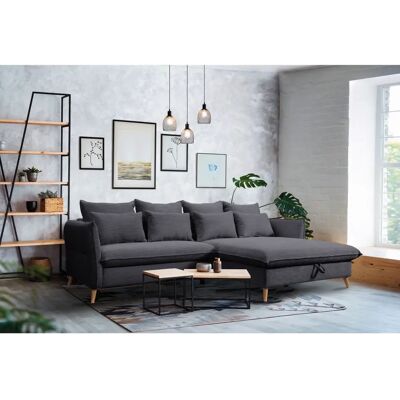Ecksofa WALPY - Elegant Modern Recamiere Grau - Sofa Ecksofa WALPY - Elegant Modern Recamiere Grau - Sofa