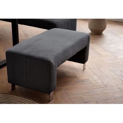 Sofa Fashion Intenso Grau Stoff/Kunstleder Akzent Hocker Sofa Fashion Intenso Grau Stoff/Kunstleder Akzent Hocker
