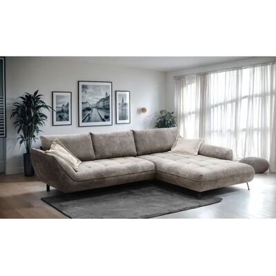SOFA FASHION Biarritz - Modern L-Form Sofa mit tollem Sitzkomfort - Beige SOFA FASHION Biarritz - Modern L-Form Sofa mit tollem Sitzkomfort - Beige