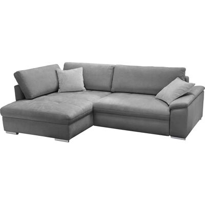 SOFA FASHION EXXPO - Bequemes Grau Ecksofa mit Bettfunktion - Sofa SOFA FASHION EXXPO - Bequemes Grau Ecksofa mit Bettfunktion - Sofa