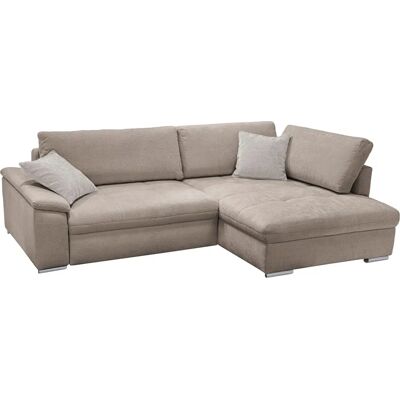 SOFA FASHION EXXPO - Ecksofa mit Bettfunktion - Bequemer Braunschimmer SOFA FASHION EXXPO - Ecksofa mit Bettfunktion - Bequemer Braunschimmer