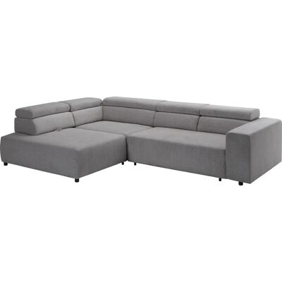 SOFA FASHION VITTORIO - Sofa, grau, manuell verstellbar, inkl. Kopfteil- und Sitztiefenverstellung SOFA FASHION VITTORIO - Sofa, grau, manuell verstellbar, inkl. Kopfteil- und Sitztiefenverstellung