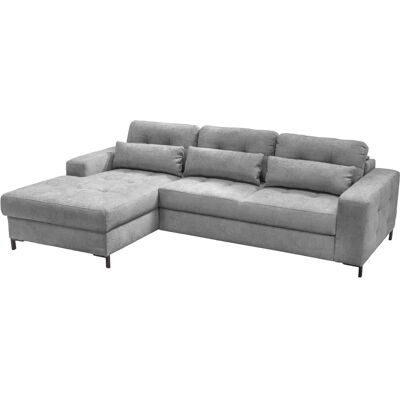 SOFA FASHION EXXPO - Grau, Recamiere links, Webvelours - Sofa SOFA FASHION EXXPO - Grau, Recamiere links, Webvelours - Sofa