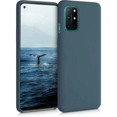 Kwmobile Capa de silicone azul para OnePlus 8T - Proteção de Telefone Kwmobile Capa de silicone azul para OnePlus 8T - Proteção de Telefone