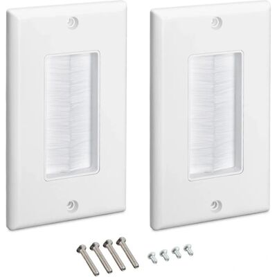 KWmobile - WallCablePlate - 2 pacotes - Passagem de cabos - Placa de gestão de cabos KWmobile - WallCablePlate - 2 pacotes - Passagem de cabos - Placa de gestão de cabos