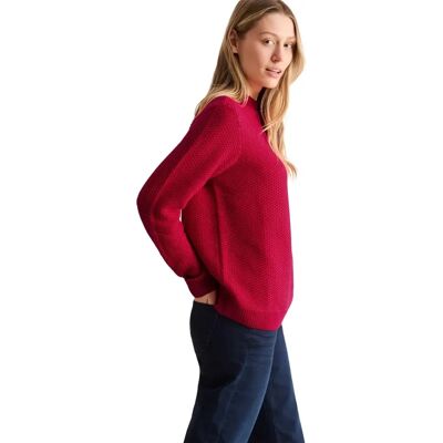 Cecil Model M Wysoki Kołnierz Strukturalny Sweter - Sweter Cecil Model M Wysoki Kołnierz Strukturalny Sweter - Sweter