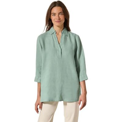 Blouse en lin pour femme Cecil - Col en V, Manches 3/4, Décontracté Blouse en lin pour femme Cecil - Col en V, Manches 3/4, Décontracté