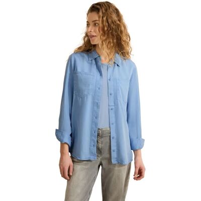 Cecil XXL (46) Blouse à manches longues bleu décontractée - Blouse Cecil XXL (46) Blouse à manches longues bleu décontractée - Blouse