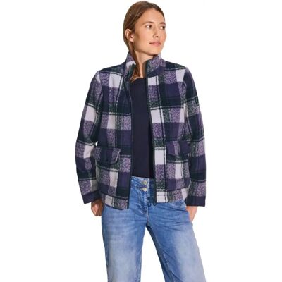 Cecil XXL (46) Veste décontractée jacquard violette Cecil XXL (46) Veste décontractée jacquard violette