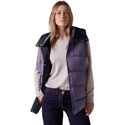 Cecil S Lila Unifarbene Steppweste Damen Cecil S Lila Unifarbene Steppweste Damen