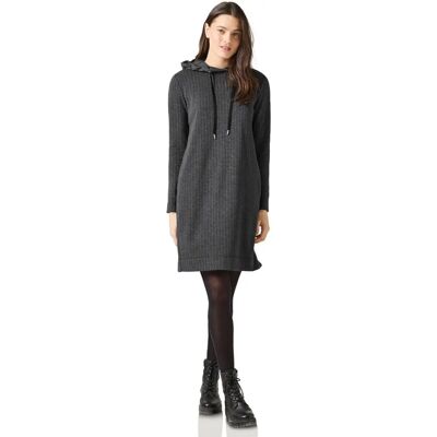 Robe rayée gris foncé avec capuche CECIL XXL (46) - Robes - Publicité Robe rayée gris foncé avec capuche CECIL XXL (46) - Robes - Publicité