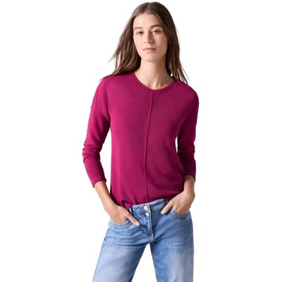 Cecil XL (44) Chemise à manches longues rose bijoux à rayures - Chemise à manches longues Cecil XL (44) Chemise à manches longues rose bijoux à rayures - Chemise à manches longues
