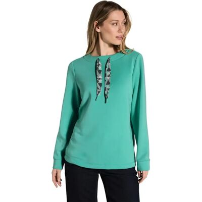 Sweatshirt Cecil M vert aventurine à col haut décontracté Sweatshirt Cecil M vert aventurine à col haut décontracté