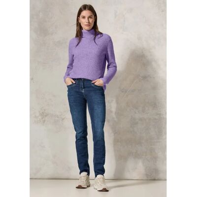 CECIL XXL Flieder Melange Baumwollpullover - Pullover CECIL XXL Flieder Melange Baumwollpullover - Pullover