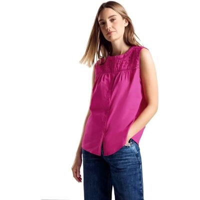 STREET ONE Modèle 44 Rose Magnolia Haut Décontracté Longueur Hanche Col Rond STREET ONE Modèle 44 Rose Magnolia Haut Décontracté Longueur Hanche Col Rond