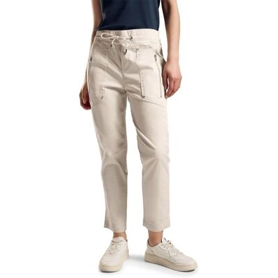 Pantalon Jogger Beige STREET ONE Bonny Zip pour Femmes - Jogger Pants Pantalon Jogger Beige STREET ONE Bonny Zip pour Femmes - Jogger Pants