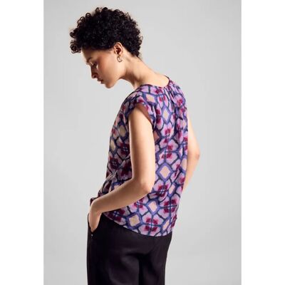 STREET ONE Damen Bluse - V-Ausschnitt, Bedruckt, Baumwolle, Lässig STREET ONE Damen Bluse - V-Ausschnitt, Bedruckt, Baumwolle, Lässig