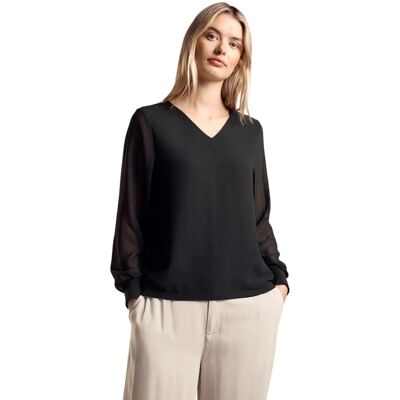 Blouse en chiffon V-Neck pour femmes - Blouse Blouse en chiffon V-Neck pour femmes - Blouse